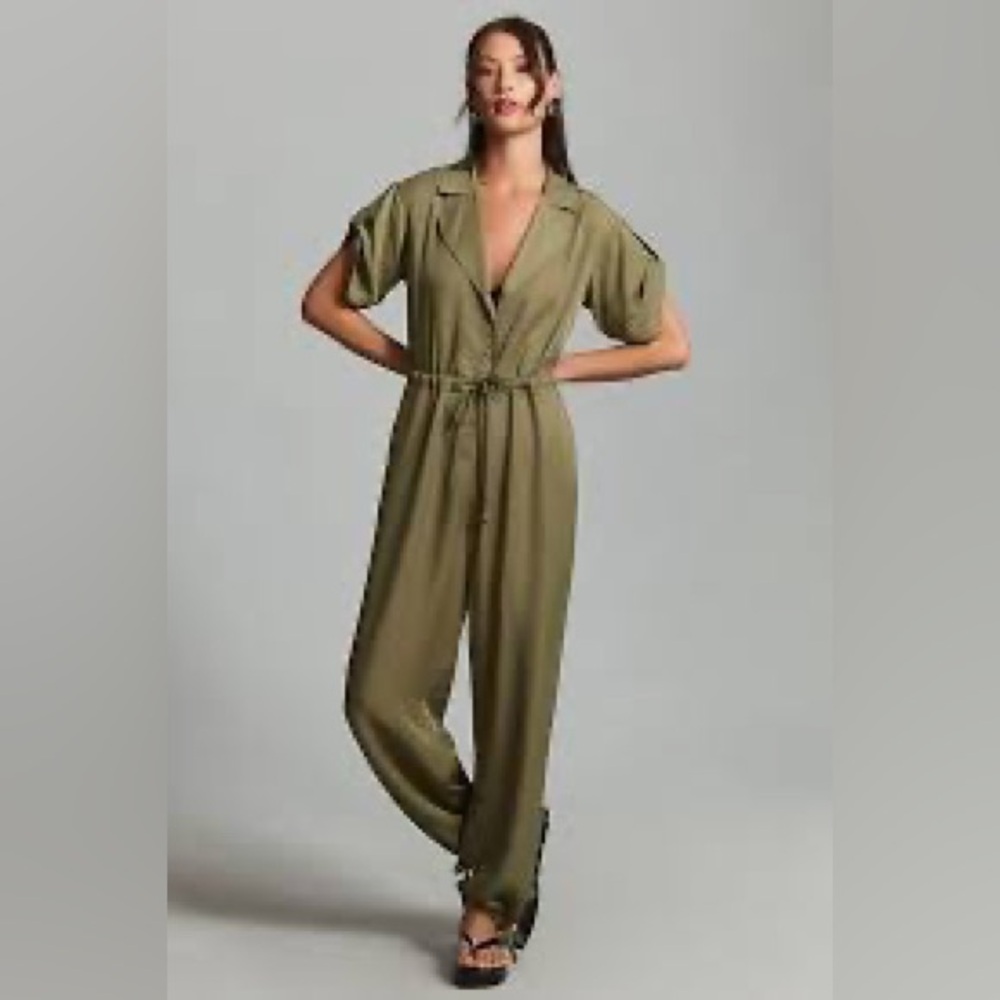 Anthropologie | Tiny | Heidi | Utility Jumpsuit | Olive Green | S 🕗